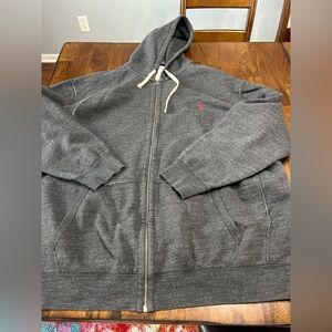 Polo Ralph Lauren Men’s 3XLT Heavy Zip Up Hooded Sweatshirt Gray